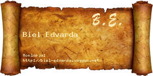 Biel Edvarda névjegykártya